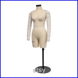 DL270 Half Scale Dress Form 34B Sewing Lingerie and Corsets Mannequin Dressmaker Dummy Half Size Miniature Underwear Bust Form for Tailor