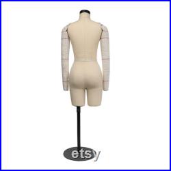 DL270 Half Scale Dress Form 34B Sewing Lingerie and Corsets Mannequin Dressmaker Dummy Half Size Miniature Underwear Bust Form for Tailor