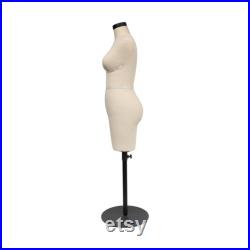 DL270 Half Scale Dress Form 34B Sewing Lingerie and Corsets Mannequin Dressmaker Dummy Half Size Miniature Underwear Bust Form for Tailor