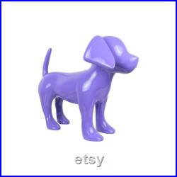 De-Liang Luxury Purple Dog Mannequin, Glossy Dog Display Model for dog cloth Pet Wear, Home Decoration on Handicrafts, Welcome OEMandODM