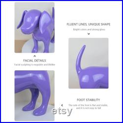 De-Liang Luxury Purple Dog Mannequin, Glossy Dog Display Model for dog cloth Pet Wear, Home Decoration on Handicrafts, Welcome OEMandODM