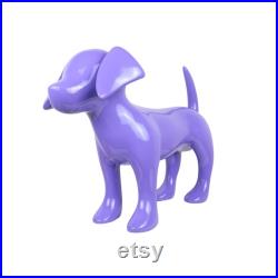 De-Liang Luxury Purple Dog Mannequin, Glossy Dog Display Model for dog cloth Pet Wear, Home Decoration on Handicrafts, Welcome OEMandODM