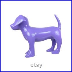 De-Liang Luxury Purple Dog Mannequin, Glossy Dog Display Model for dog cloth Pet Wear, Home Decoration on Handicrafts, Welcome OEMandODM