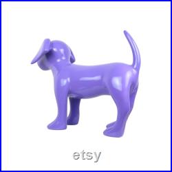 De-Liang Luxury Purple Dog Mannequin, Glossy Dog Display Model for dog cloth Pet Wear, Home Decoration on Handicrafts, Welcome OEMandODM