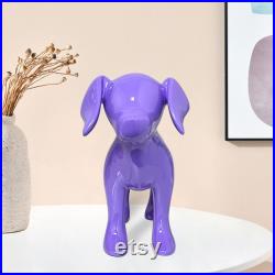 De-Liang Luxury Purple Dog Mannequin, Glossy Dog Display Model for dog cloth Pet Wear, Home Decoration on Handicrafts, Welcome OEMandODM