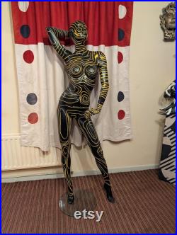 Decorative Black And Gold Painted Mannequin