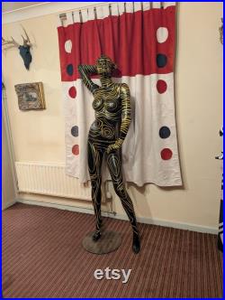 Decorative Black And Gold Painted Mannequin