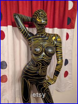 Decorative Black And Gold Painted Mannequin