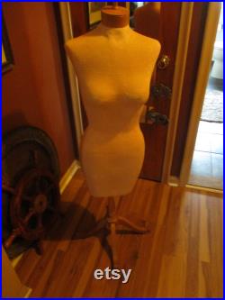 Decorative Sewing Mannequin Dummy adjustable form 48-60 high with fiberglass female torso