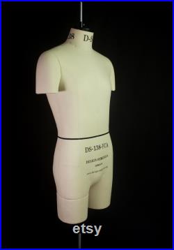 Design-Surgery Mannequin Virgil, Full Body,Tailors Dummy, Draping Stand, Detachable Leg and Arms. Sturdy Metal Base, Foot Pedal Height Adjust