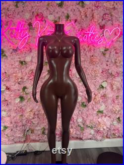 Display Mannequin Custom BBL Ebony Mannequin with Arms and Stand (Package 3) Fast 3-Day Shipping Premium Display Mannequin