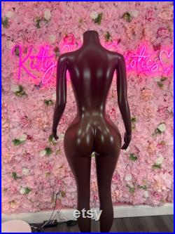 Display Mannequin Custom BBL Ebony Mannequin with Arms and Stand (Package 3) Fast 3-Day Shipping Premium Display Mannequin