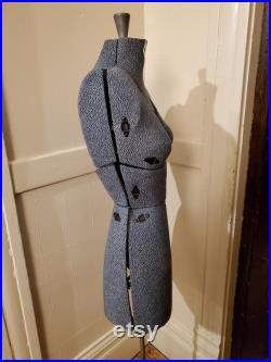 Dress Maker's Dress Form-Female, Sally Stitch Push Button Form, Blue Heather Knit, Variable Height, FREE Shipping, Only 199.95 Each
