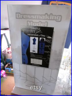 Dress Making Model Simple Fit Dressforms By Dritz Small Brand New Mannequin Blue Free USA Shipping