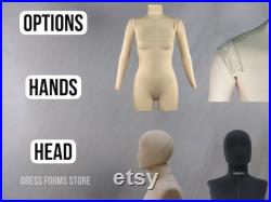 Dress form for sewing Iminera Diana RELIEF, soft compressible mannequin, pinnable torso, dressmaker's dummy