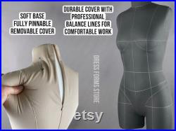 Dress form for sewing Iminera Diana, soft compressible mannequin, pinnable torso, dressmaker's dummy