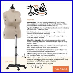 Dritz My Double Designer Adjustable Dress Form, Full-Figure