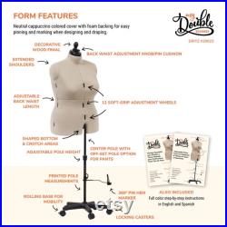 Dritz My Double Designer Adjustable Dress Form, Full-Figure