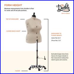 Dritz My Double Designer Adjustable Dress Form, Full-Figure