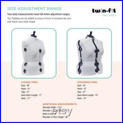 Dritz Twin-Fit Adjustable Dress Form, Full-Figure