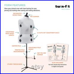 Dritz Twin-Fit Adjustable Dress Form, Full-Figure