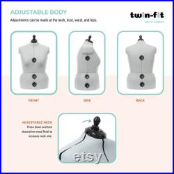 Dritz Twin-Fit Adjustable Dress Form, Full-Figure