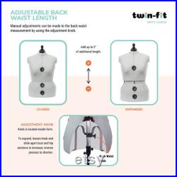 Dritz Twin-Fit Adjustable Dress Form, Full-Figure