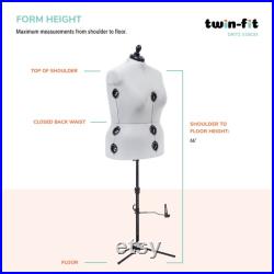 Dritz Twin-Fit Adjustable Dress Form, Full-Figure