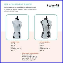 Dritz Twin-Fit Adjustable Dress Form, Petite