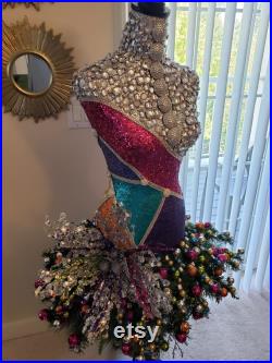 Embellished Mannequin Christmas Skirt Form