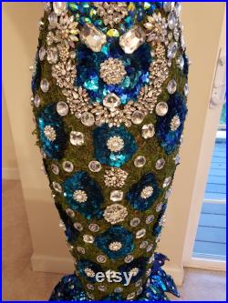 Embellished Mannequin Dress Form with Moss Bodice
