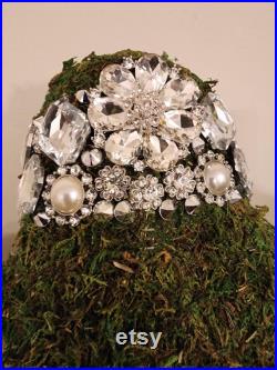 Embellished Moss Covered Mannequin