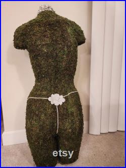 Embellished Moss Covered Mannequin