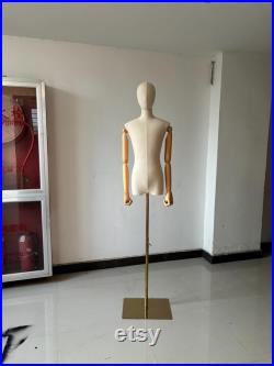 European Tennagers 12-14 Years Old Retail Clothing Display Natural Linen Mannequin Dress Form Taylor