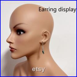 Exquisite European And American Skin Color Head Mannequin,Make Up Mannequin Head With Shoulders, Head Hat Stand Jewelry And Wig Display,