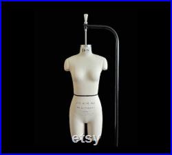 FCE Female Size 8 Professional Mannequin Tailors Dummy Olivia Neck Suspended, Short Legs, Collapsible Shoulders