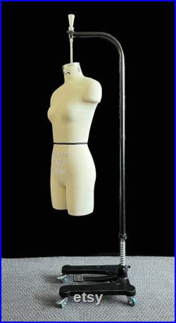 FCE Female Size 8 Professional Mannequin Tailors Dummy Olivia Neck Suspended, Short Legs, Collapsible Shoulders