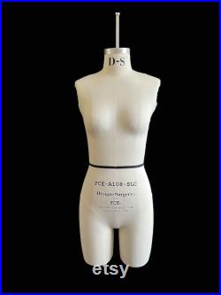 FCE Female Size 8 Professional Mannequin Tailors Dummy Olivia Neck Suspended, Short Legs, Collapsible Shoulders