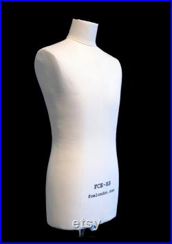 FCE Half-Scale Mannequin for Design-Surgery, Gordon, Male Tailors Dummy, Draping Stand, Height-Adjustable Stand