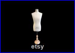 FCE Half-Scale Professional Mannequin Gordon, Male Tailors Dummy, Draping Stand, Height-Adjustable Stand