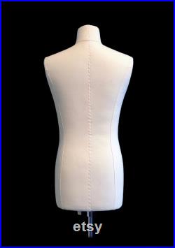 FCE Half-Scale Professional Mannequin Gordon, Male Tailors Dummy, Draping Stand, Height-Adjustable Stand