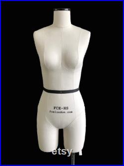 FCE Half-Scale Professional Mannequin Ilina, Female Tailors Dummy with Legs, Draping Stand, Plus Skirt, Bodice and Trouser Blocks.