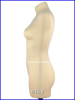 FEMALE Dress Form Soft fully pinnable professional mannequin anatomic shape torso tailor dummy