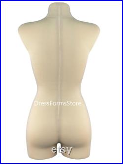 FEMALE Dress Form Soft fully pinnable professional mannequin anatomic shape torso tailor dummy