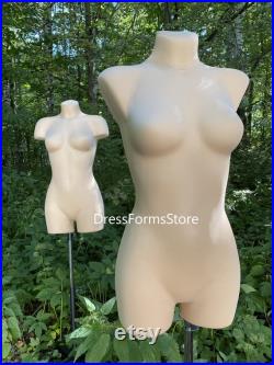 FEMALE Dress Form Soft fully pinnable professional mannequin anatomic shape torso tailor dummy