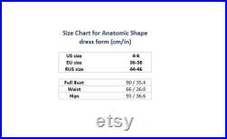 FEMALE Dress Form Soft fully pinnable professional mannequin anatomic shape torso tailor dummy