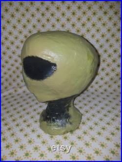 Fabulous Custom Styrofoam Outer Space Alien Big Eyes Mannequin Head Display Hats Wigs Scarves