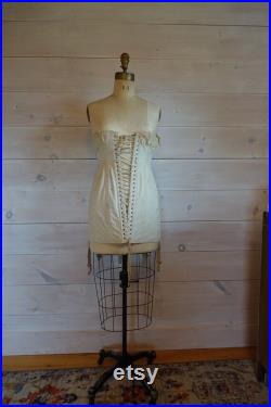 Fabulous Vintage D.F. Cage Dress Form with Edwardian Corset and Garters