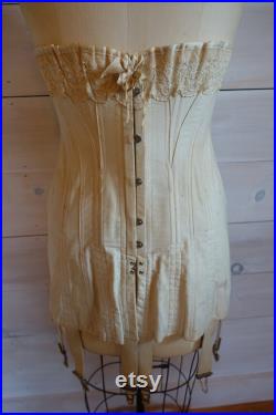 Fabulous Vintage D.F. Cage Dress Form with Edwardian Corset and Garters