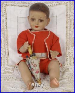 Fantastic Rare Antique French Plaster Baby Shop Mannequin Display Dummy, Circa 1890